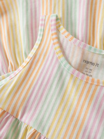 NAME IT Spencer Kjole Vigga Bright White Stripe